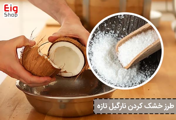 طرز خشک کردن نارگیل تازه - ای آی جی شاپ