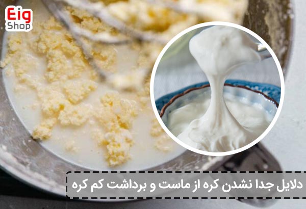 دلایل جدا نشدن کره از ماست و برداشت کم کره - ای آی جی شاپ