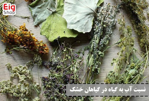 نسبت آب به گیاه در گیاهان خشک - ای آی جی