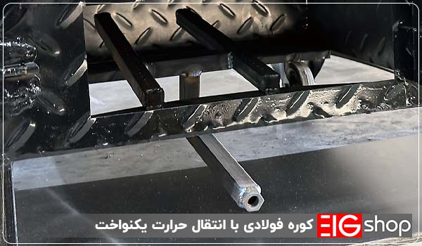 دستگاه بلال کبابی دو کشو EIG (گاز مایع) 2 کوره فولادی با انتقال حرارت یکنواخت - ای آی جی شاپ
