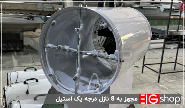 دستگاه رطوبت ساز پروانه ای نازلی کوچک EIG (8 نازل) 2 8 نازل مهپاش پروانه ای EIG