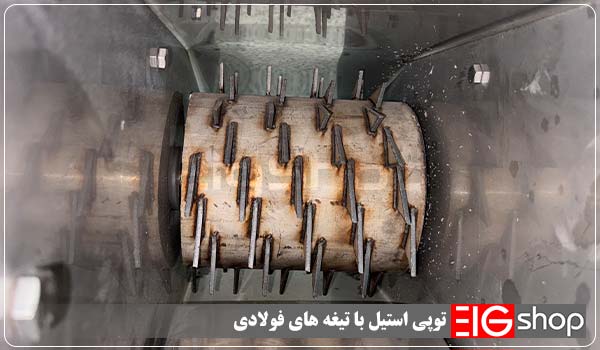 دستگاه یخ پودرکن صنعتی استیل EIG (3 اسب بخار تک فاز) 2 توپی استیل یخ پودرکن